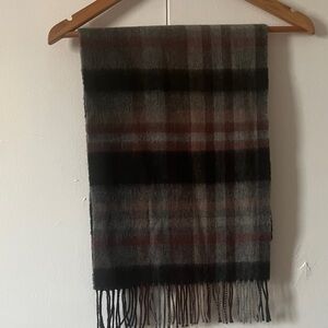Elegant Plaid Scarf - Black, Gray, Brown